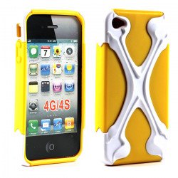 iPhone 4 4S X Case (White-Yellow)